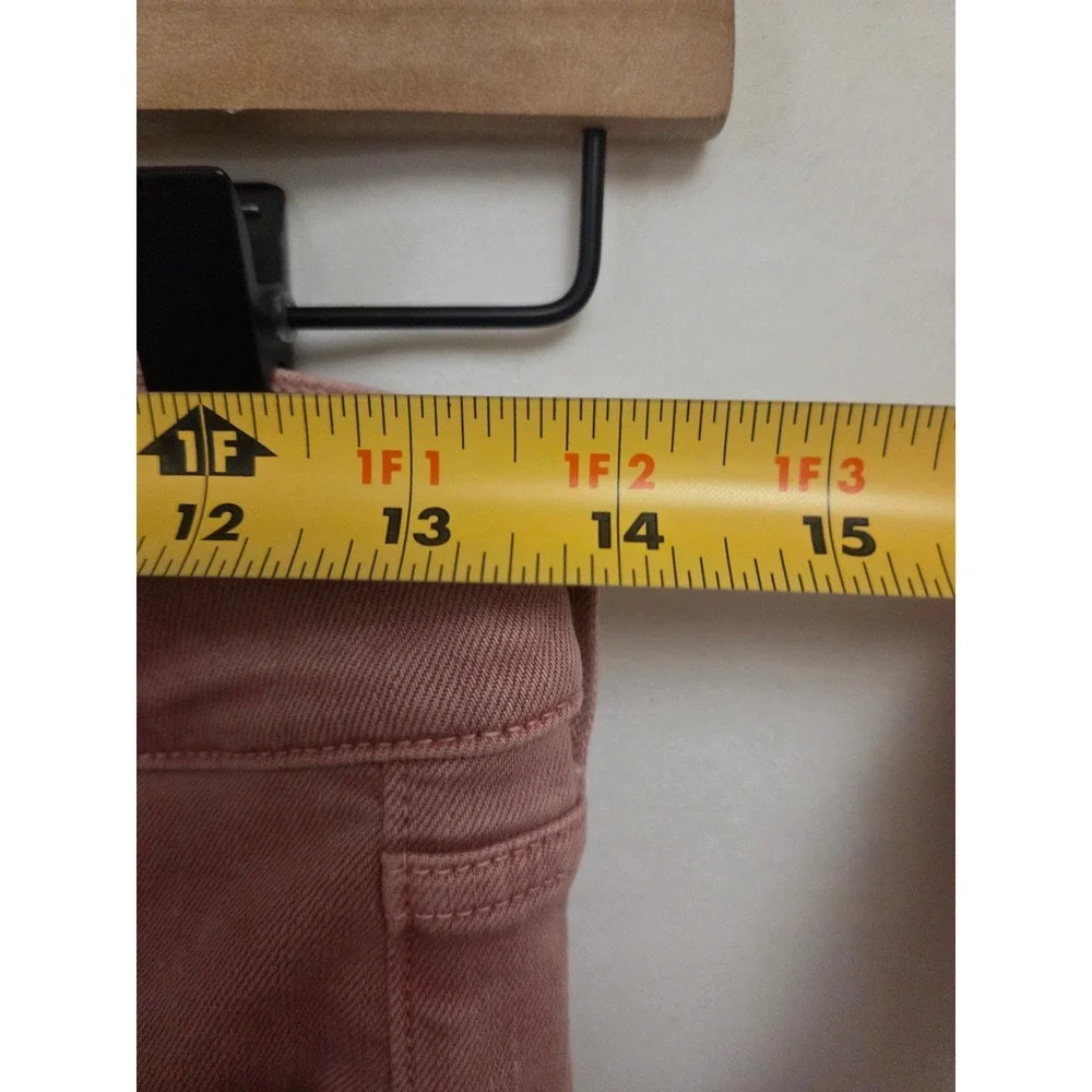Veronica Beard Jeans‎ Womens 24 Pink High Rise Flare Leg Denim